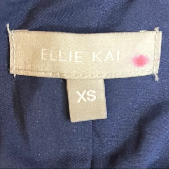 Ellie Kai Straight Cut Stretch Pencil Skirt with Fringe Edge & Zip Vent (Blue) - Picture 11 of 12